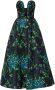 Carolina Herrera Avondjurk met bloemenprint Zwart - Thumbnail 1