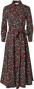 Carolina Herrera cherry-print dress Zwart