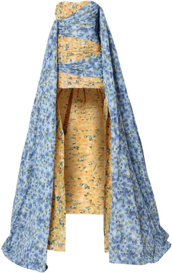 Carolina Herrera Gelaagde jurk Blauw