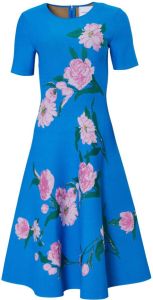 Carolina Herrera Jurk met bloemenprint Blauw