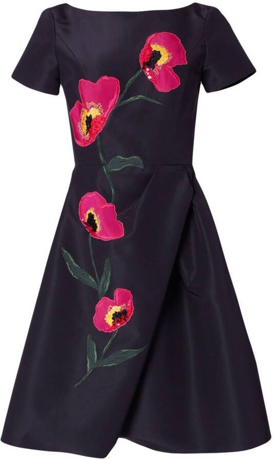Carolina Herrera Mini-jurk met borduurwerk Zwart
