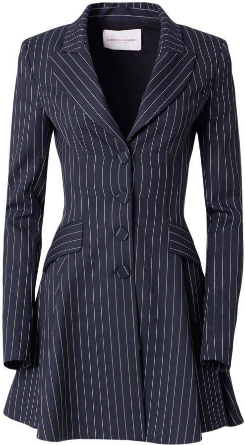 Carolina Herrera Mini-jurk met krijtstreep Blauw
