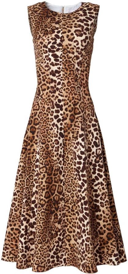 Carolina Herrera Mini-jurk met luipaardprint Bruin