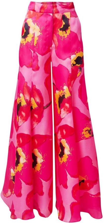 Carolina Herrera Palazzo broek Roze