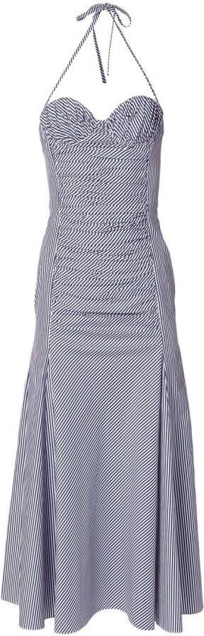 Carolina Herrera Midi-jurk met halternek Blauw