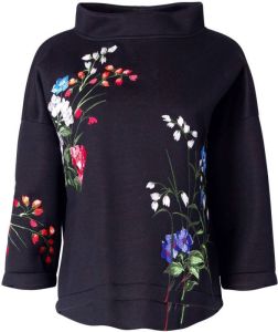 Carolina Herrera Sweater met geborduurde bloemen Zwart