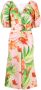 Carolina Herrera Midi-jurk met tropische print Roze - Thumbnail 1