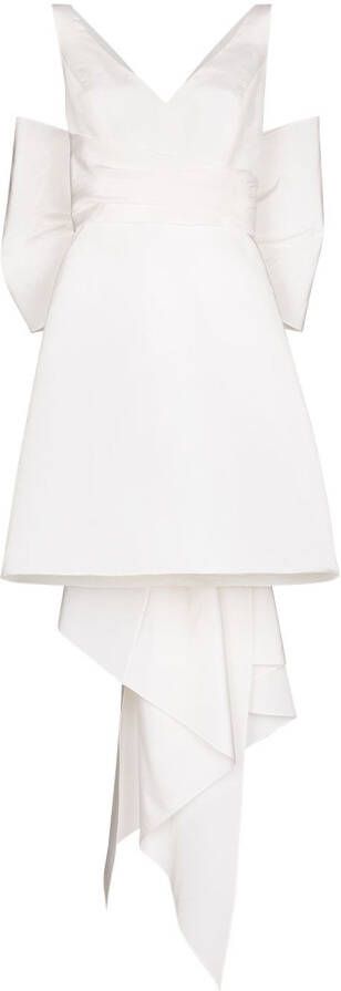 Carolina Herrera Zijden mini-jurk Wit