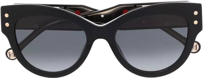 Carolina Herrera Zonnebril met wayfarer montuur Zwart