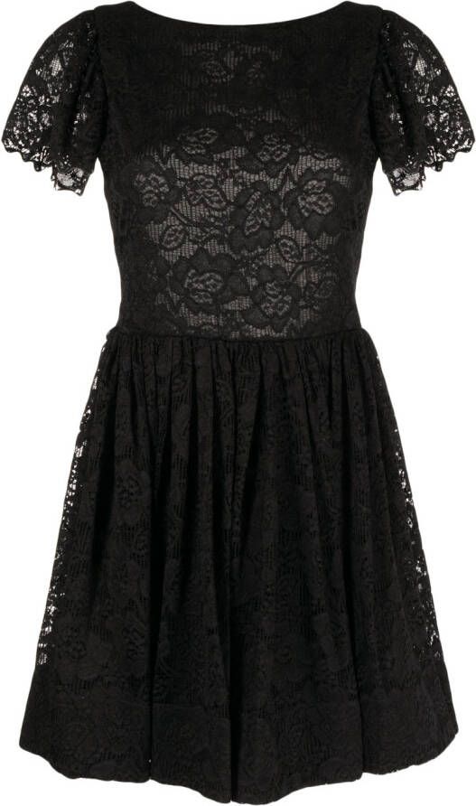 Caroline Constas Mini-jurk met kant Zwart