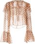 Caroline Constas Blouse met stippen Bruin - Thumbnail 1