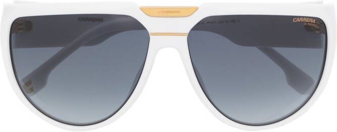 Carrera Flaglab 13 zonnebril met oversized montuur Wit