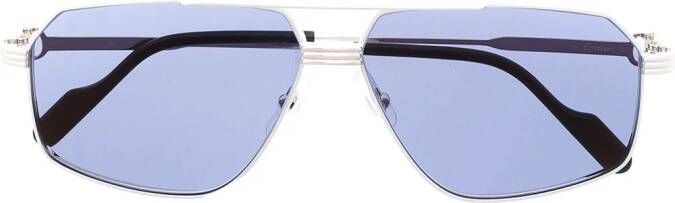 Cartier Eyewear C de Cartier zonnebril met navigator montuur Zilver