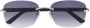 Cartier Eyewear C Décor zonnebril met rechthoekig montuur Blauw - Thumbnail 1