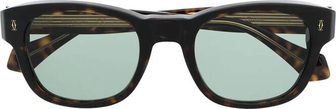 Cartier Eyewear CT0278S zonnebril met rond montuur Bruin