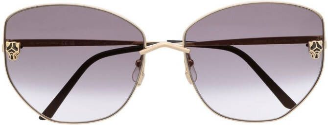 Cartier Eyewear Panther zonnebril Goud