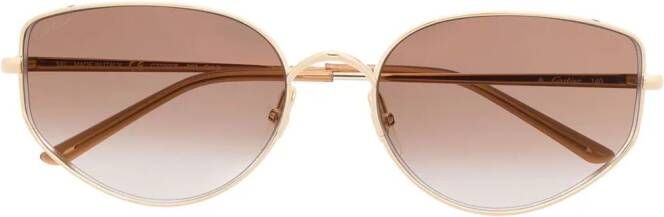 Cartier Eyewear Panthère de Cartier zonnebril met cat-eye montuur Goud