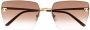 Cartier Eyewear Panthère zonnebril met vierkant montuur Goud - Thumbnail 1