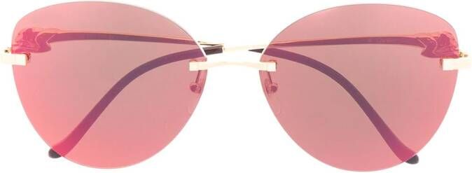 Cartier Eyewear Panthère zonnebril zonder montuur Rood
