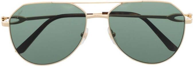 Cartier Eyewear Zonnebril met piloten montuur Goud