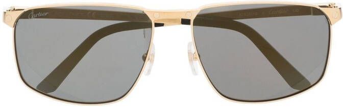 Cartier Eyewear Santos de Cartier zonnebril Goud