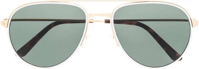 Cartier Eyewear Santos de Cartier zonnebril met piloten montuur Goud