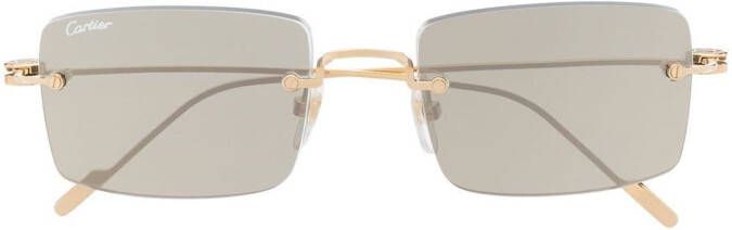 Cartier Eyewear Signature C de Cartier Precious zonnebril met rechthoekig montuur Goud