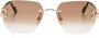 Cartier Eyewear Zonnebril met vierkant montuur Goud - Thumbnail 1