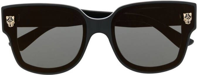 Cartier Eyewear Zonnebril met wayfarer montuur Zwart