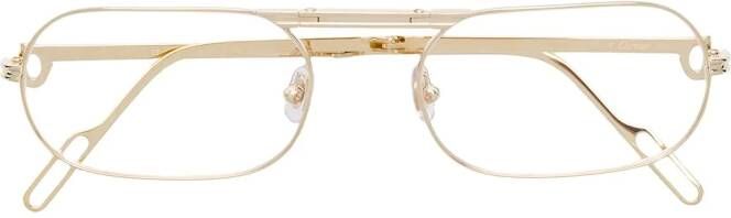 Cartier Eyewear zonnebril met klein rond montuur Goud