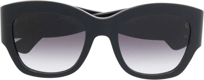 Cartier Eyewear Zonnebril met logoplakkaat Zwart