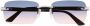 Cartier Eyewear Zonnebril met rechthoekig montuur Zilver - Thumbnail 1