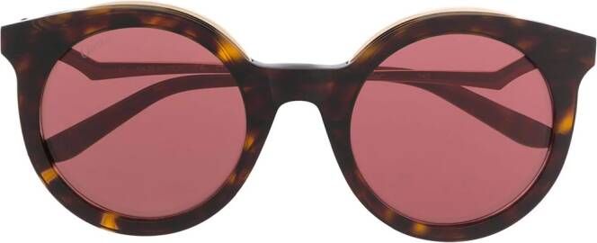 Cartier Eyewear zonnebril met rond montuur Bruin