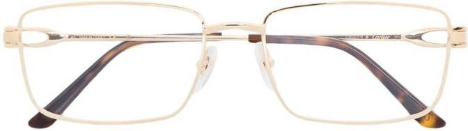 Cartier Eyewear Zonnebril met vierkant montuur Goud