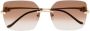 Cartier Eyewear Zonnebril met vierkant montuur Goud - Thumbnail 1