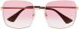 Cartier Eyewear Zonnebril met vierkant montuur Goud - Thumbnail 1