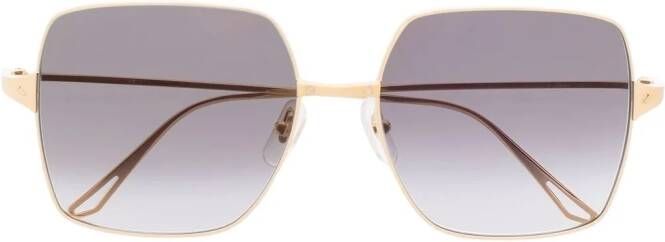 Cartier Eyewear Zonnebril met vierkant montuur Goud