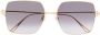 Cartier Eyewear Zonnebril met vierkant montuur Goud - Thumbnail 1