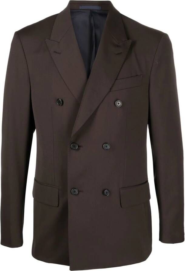 Caruso Blazer met dubbele rij knopen Bruin