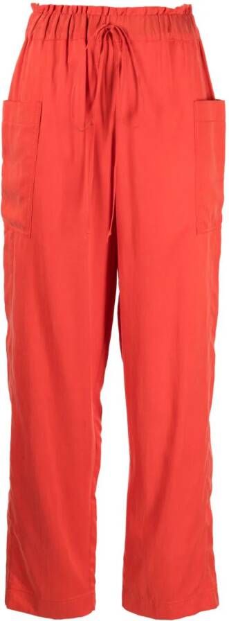 Casa raki Barbara drawstring cropped trousers Rood