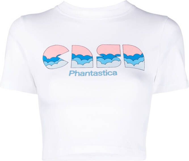 Casablanca T-shirt met logoprint Wit