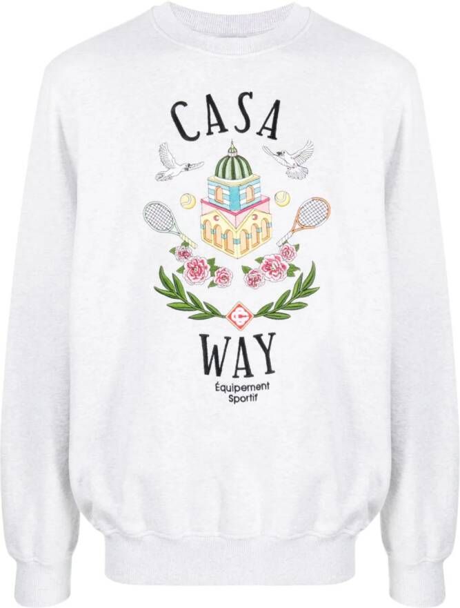 Casablanca Sweater met borduurwerk Grijs