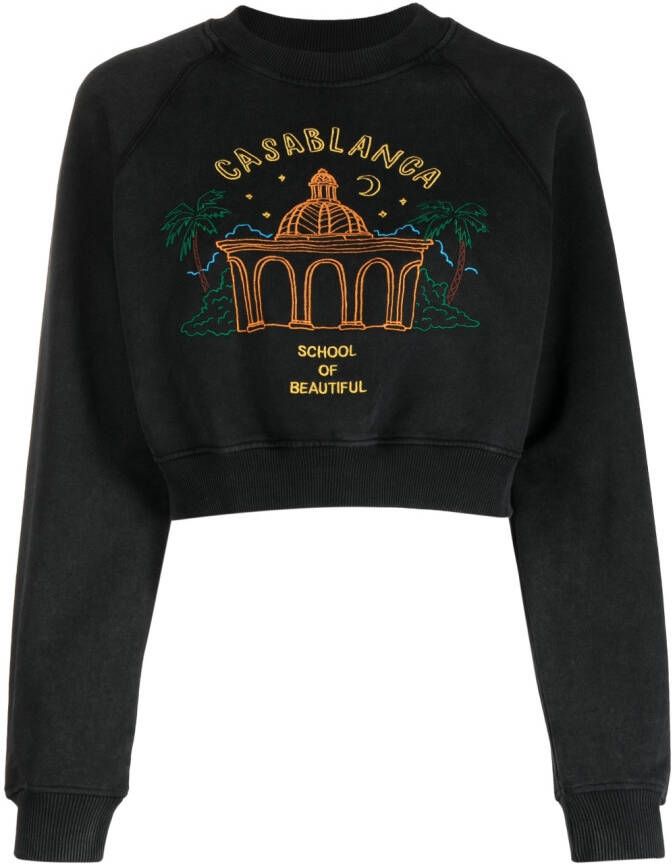 Casablanca Cropped sweater Zwart