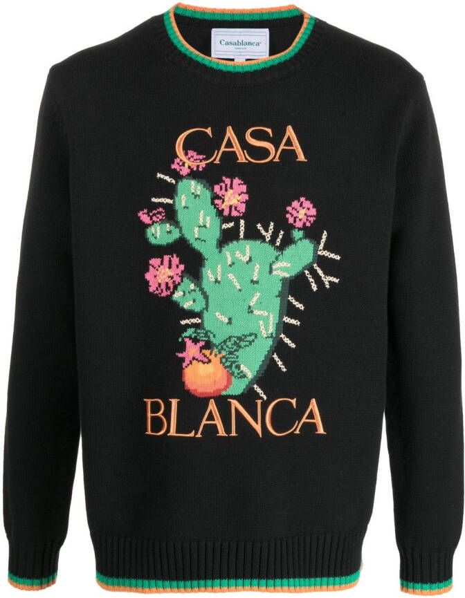 Casablanca Trui met ronde hals Zwart