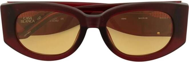 Casablanca Gabrielle zonnebril met ovaal montuur Rood