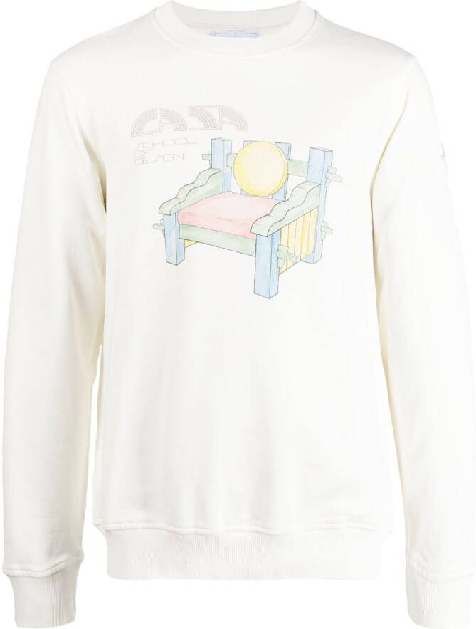 Casablanca Sweater met grafische print Wit