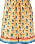 Casablanca Shorts met grafische print Geel - Thumbnail 1