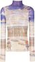 Casablanca Top met print Blauw - Thumbnail 1