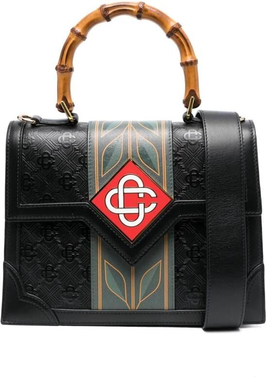 Casablanca Jeanne shopper met logopatch Zwart