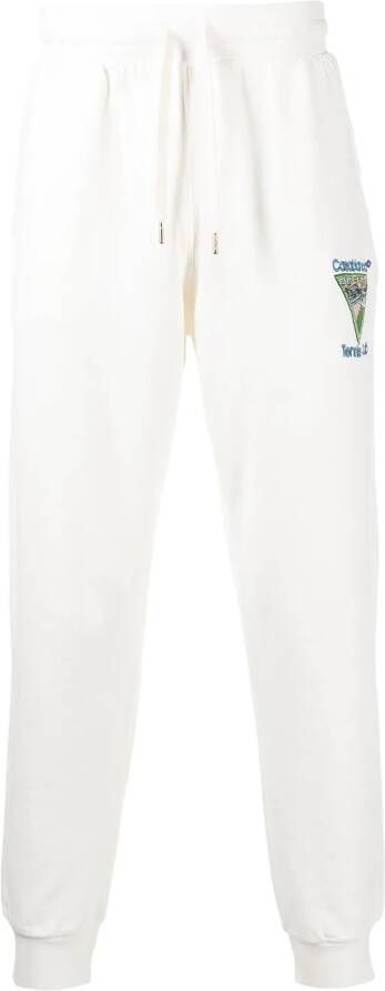 Casablanca Joggingbroek met toelopende pijpen Wit